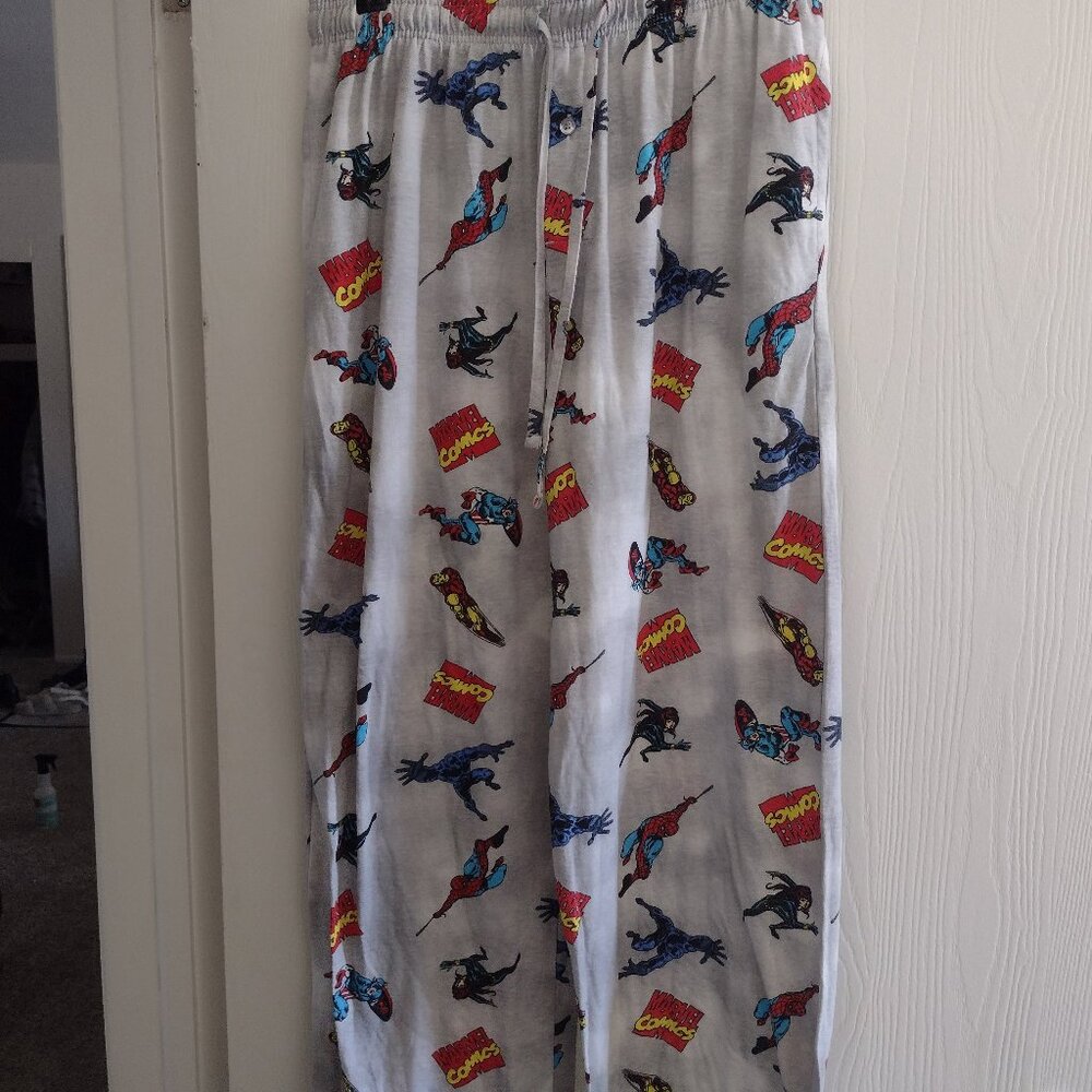 Men's Cloud/Gray Marvel Super Hero Casual Lounge Pants Size M *Great Condition*